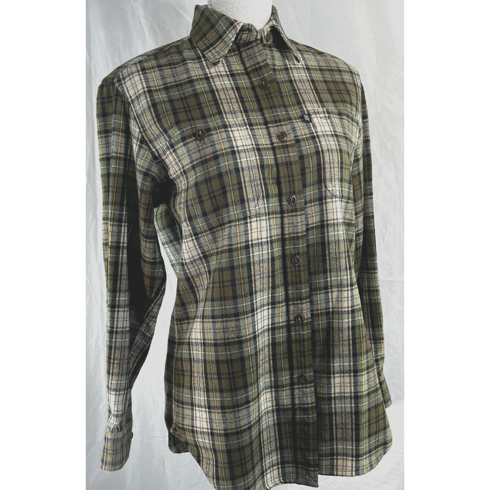 Lauren Ralph Lauren Plaid Shirt Size Small Petite Cotton Flannel Long Sleeve
